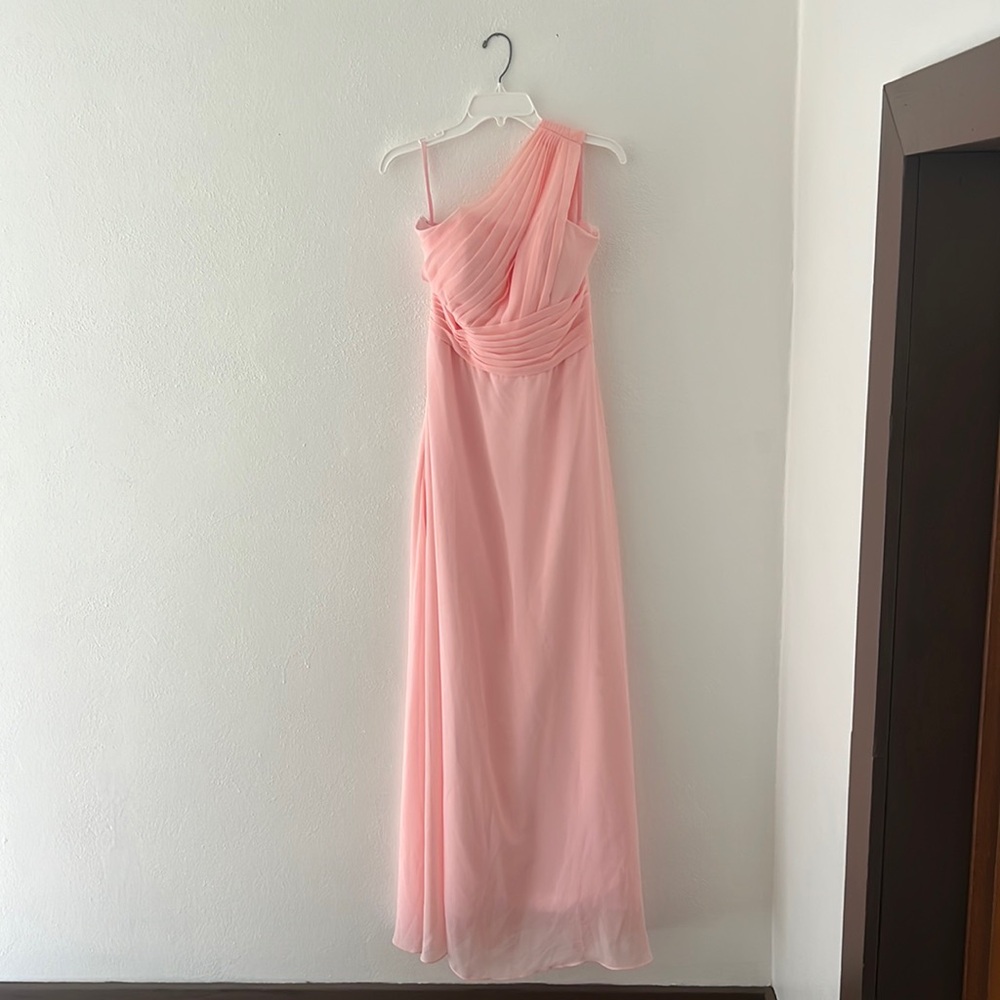 Azazie light pink dress
